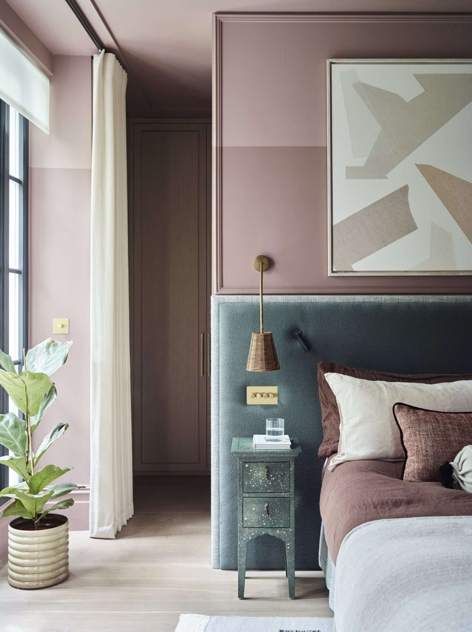 Two-Tone Walls Create a Soft, Romantic Backdrop