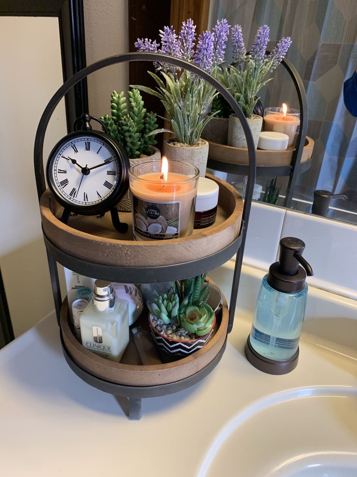 Bring Greenery to a Tiered Tray