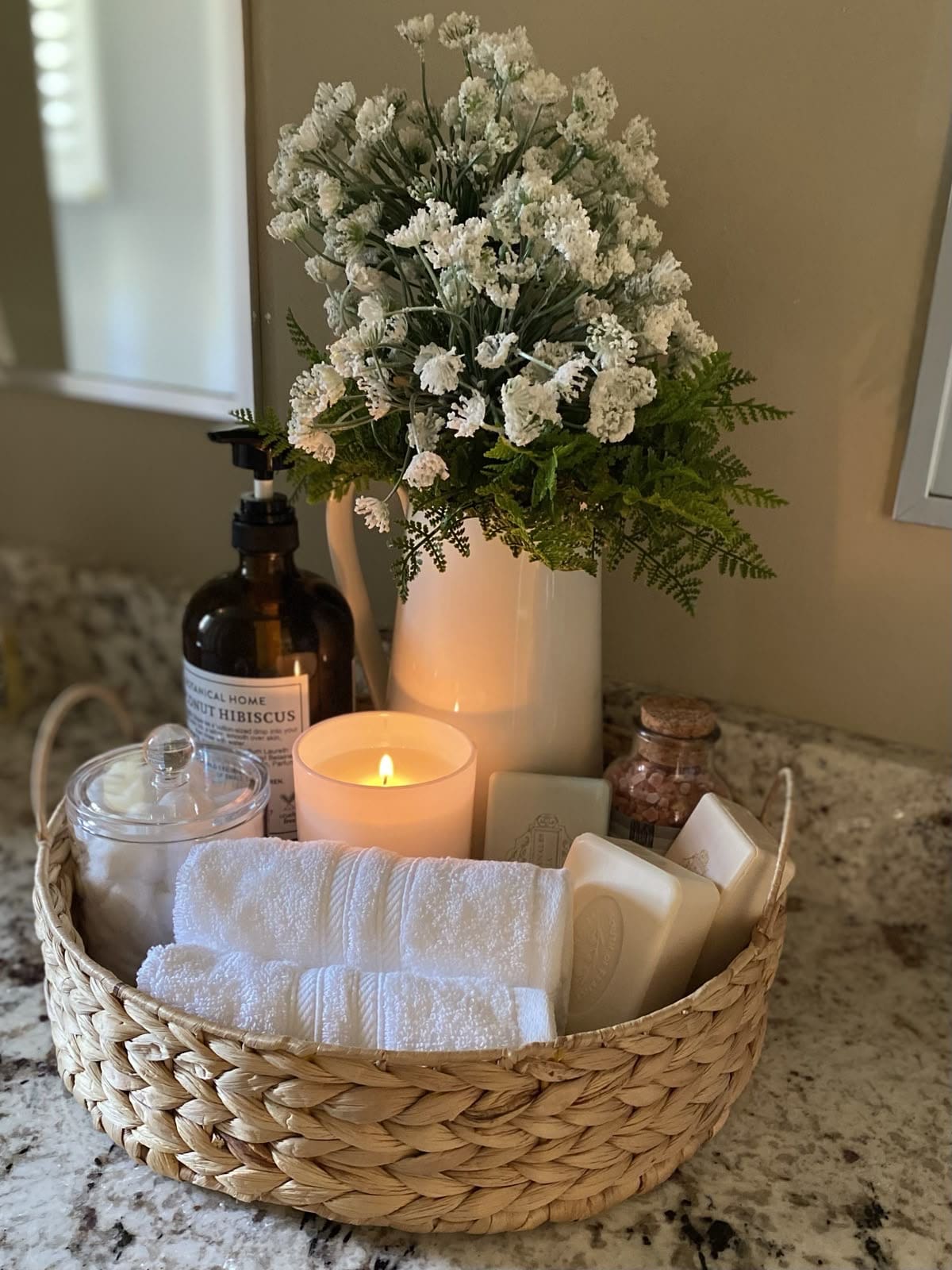 Woven Basket Groups Soaps, Towels, and Bath Salts