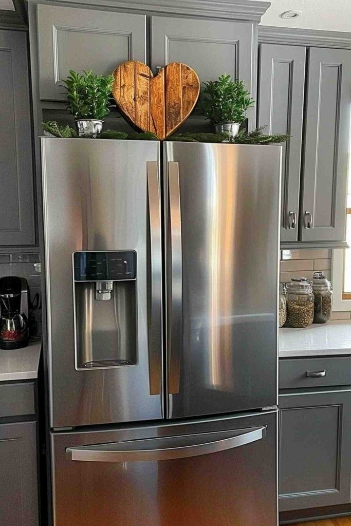 Bring Rustic Charm with a Wooden Heart and Greenery
