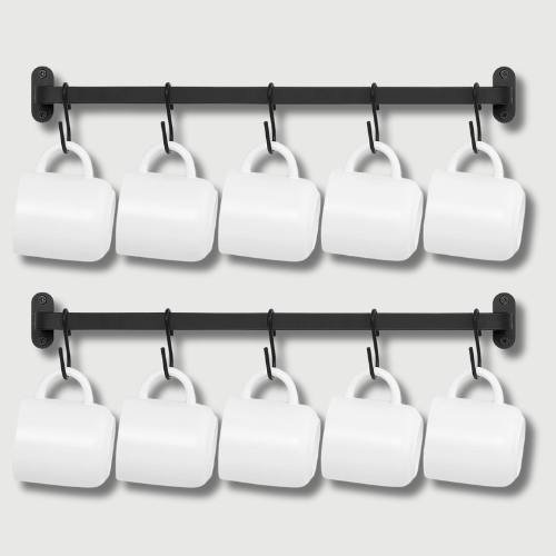 Double Black Rails Keep Mugs Neatly Hung