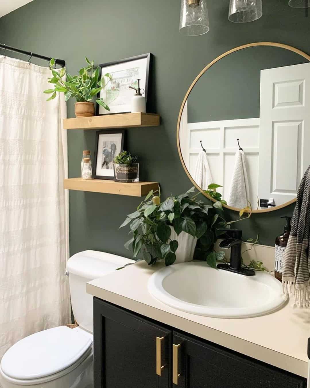 Floating Wood Shelves Add Natural Display Space