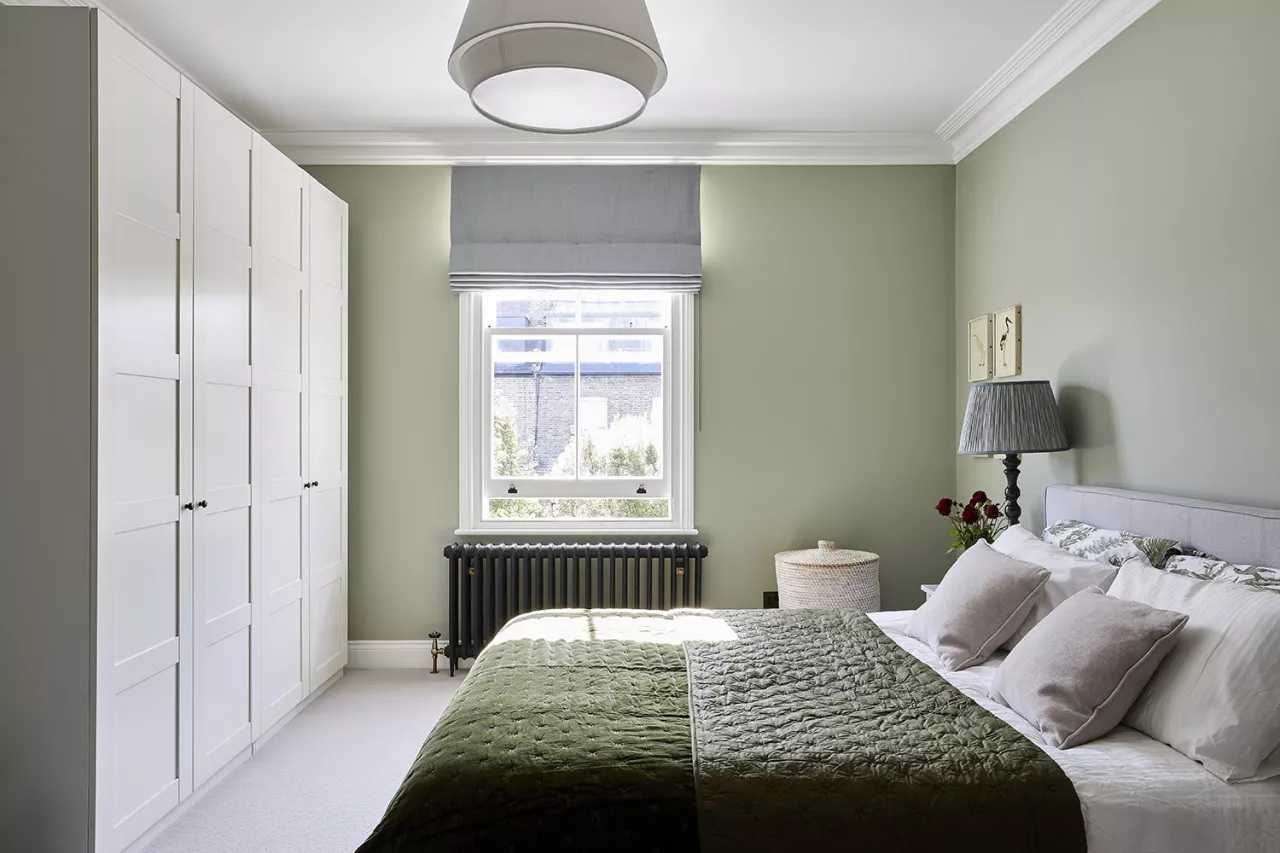 Blend Tall Wardrobes into Sage Walls