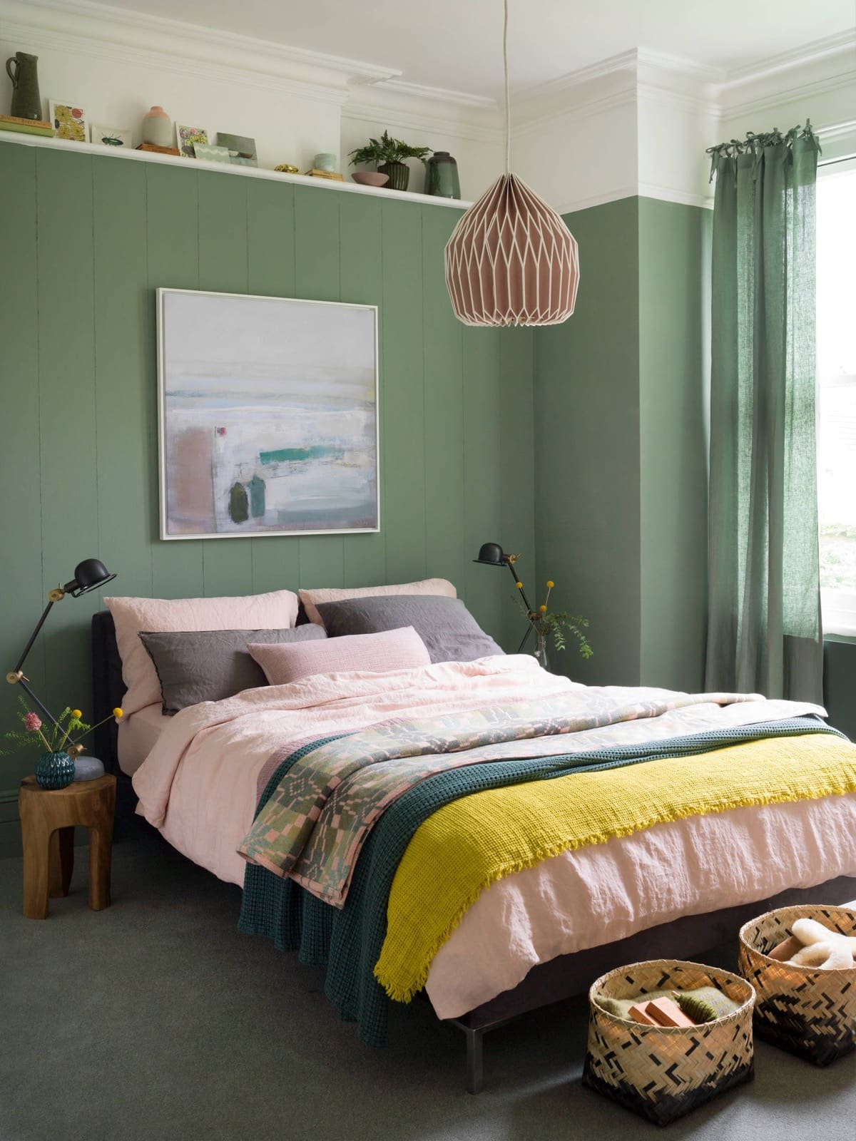 Layer Throws for Cozy Depth on Your Sage Bed