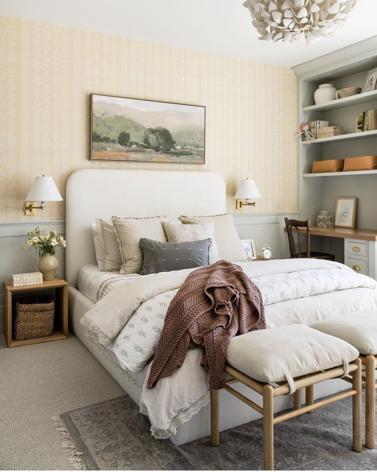 Choose Sage Green Wallpaper with a Subtle Pattern