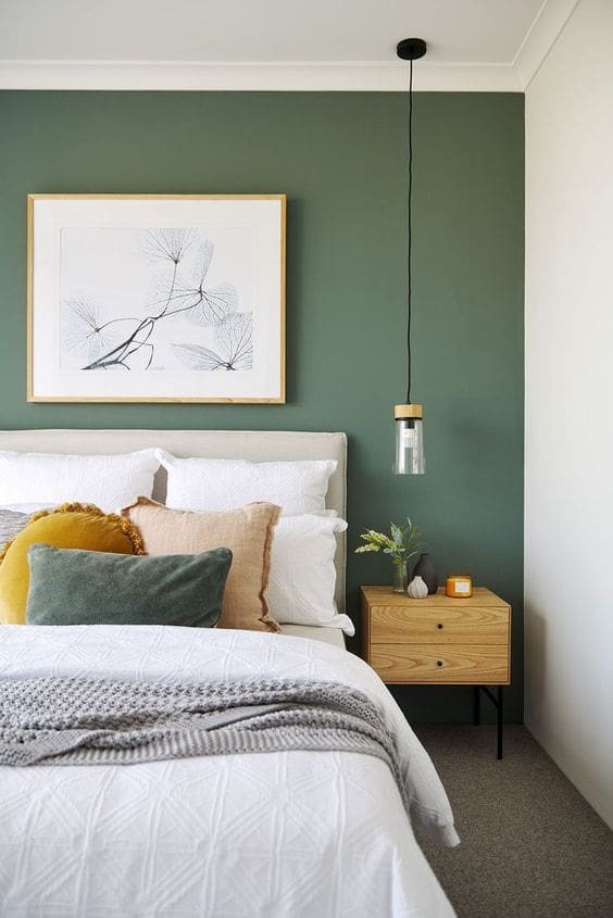 Frame Delicate Botanical Art on Sage Green Walls