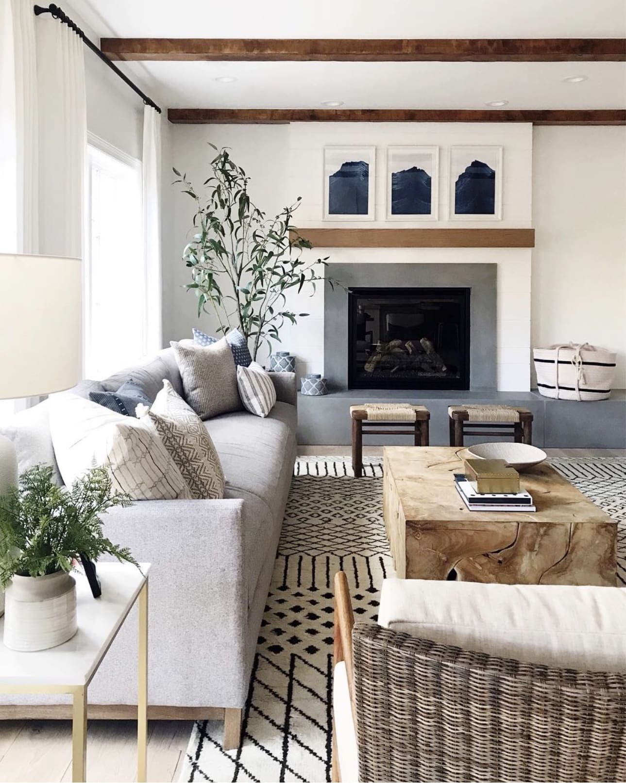 Ground Your Space with a Natural Wood Slab Coffee Table