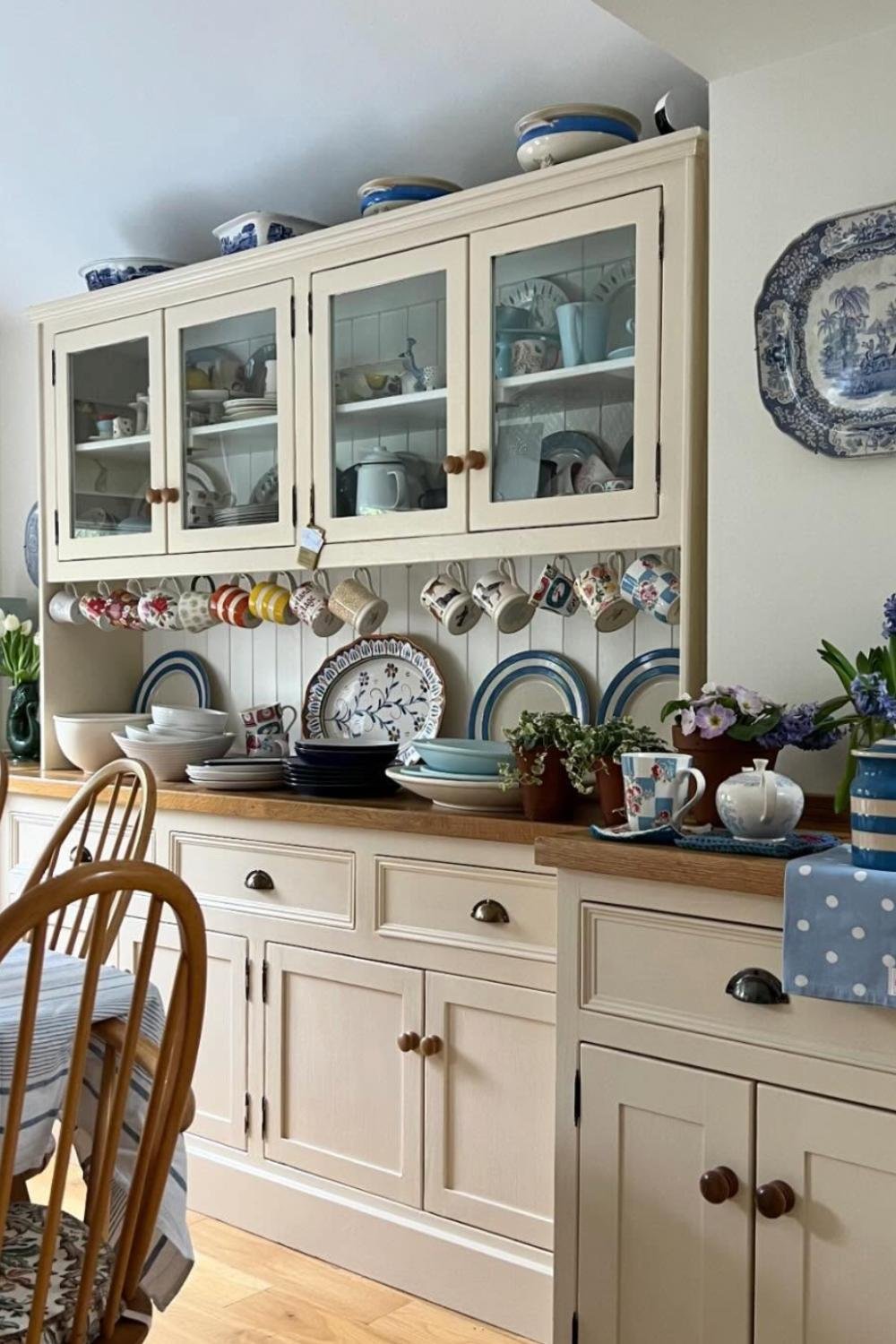 Mug Hooks Under Cabinetry for Displayed Drinkware