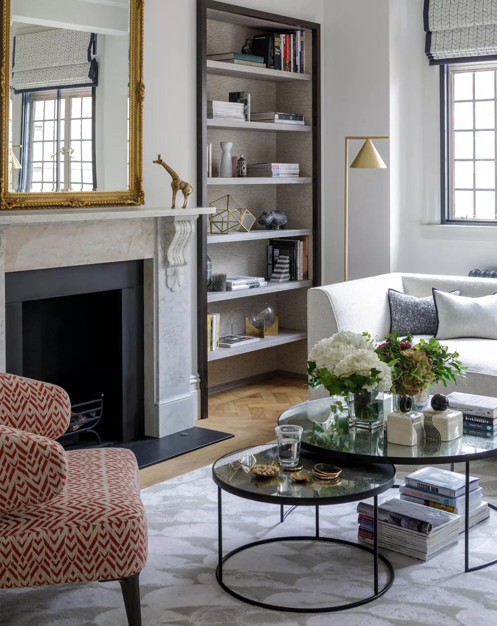 Textured Wallpaper and Geometric Decor