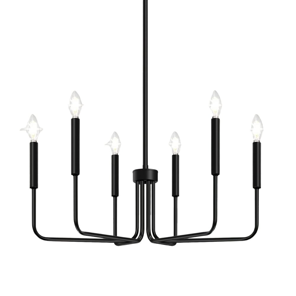 Candle-Style Chandelier for a Modern Farmhouse Glow