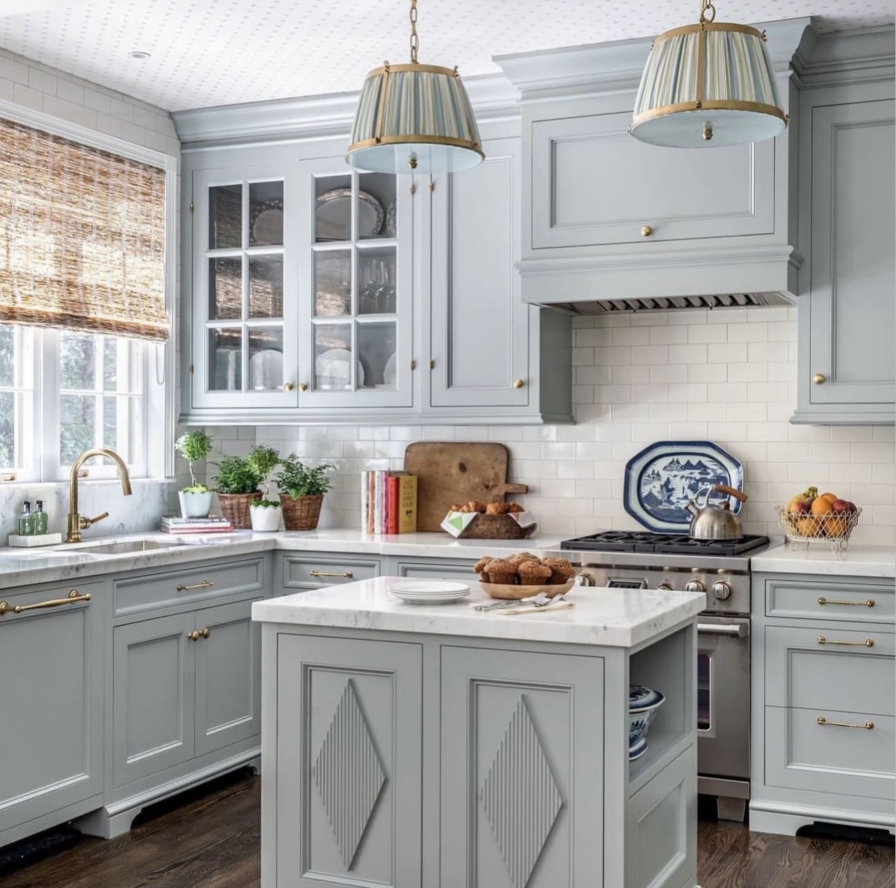 Architectural Detail: Diamond-Inlay Island Cabinets